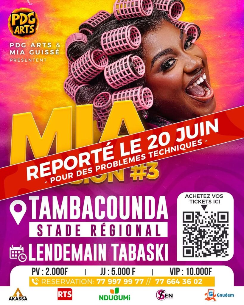 Mia Guissé reporte son concert à Tambacounda au 20 juin
