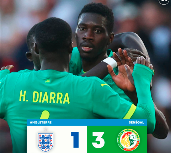 Victoire historique : le Sénégal bat l’Angleterre 3-1 et prend sa revanche