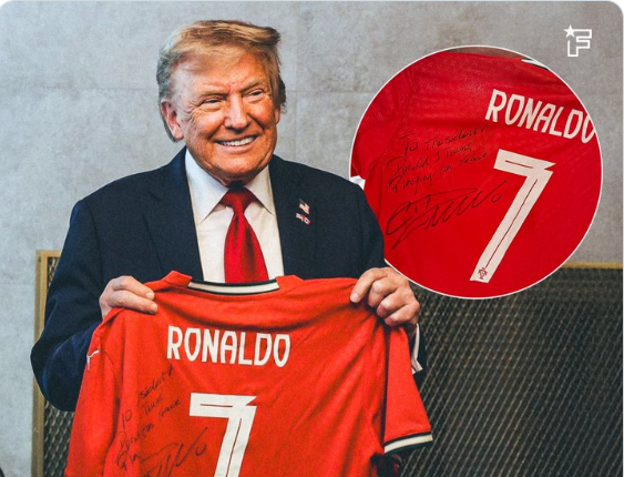 Un geste pour la paix au Proche-Orient : CR7 interpelle Trump à travers un maillot dédicacé