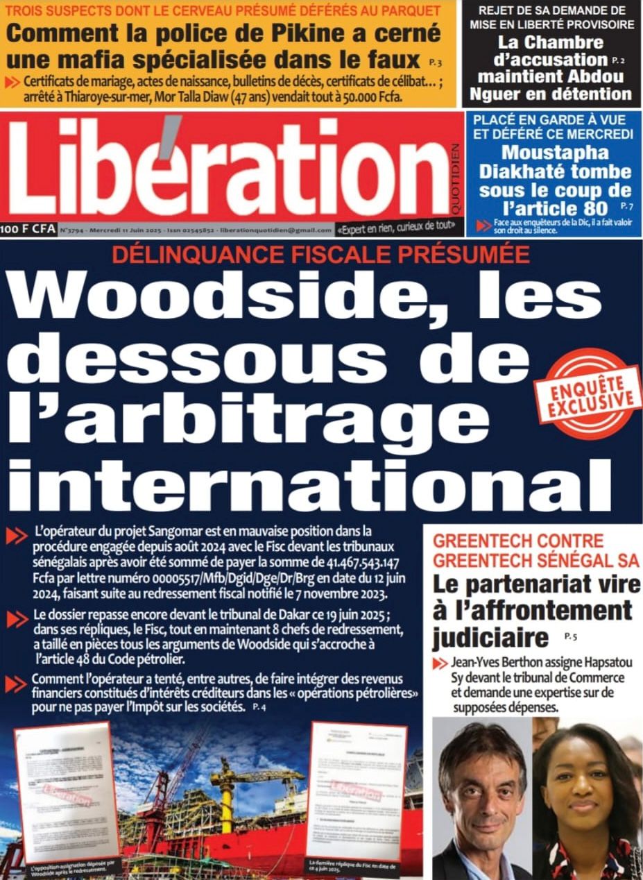 Découvrez les Unes des journaux sénégalais du mercredi 11 juin 2025