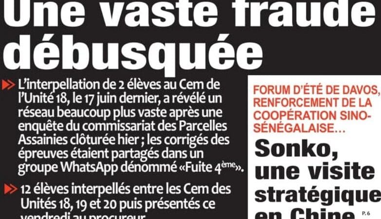 Découvrez les Unes des journaux sénégalais du samedi 21 juin 2025