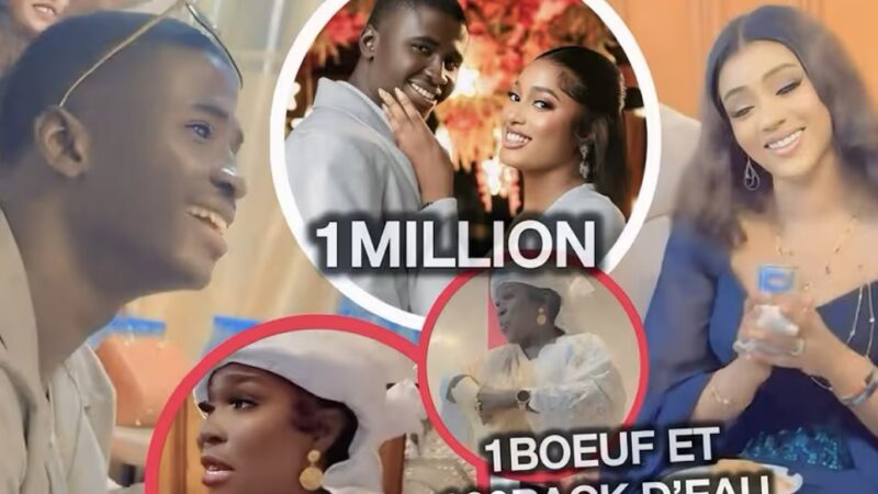 Racky Aïdara offre un million de francs CFA, un bœuf et des packs d’eau lors d’un mariage (Vidéo)