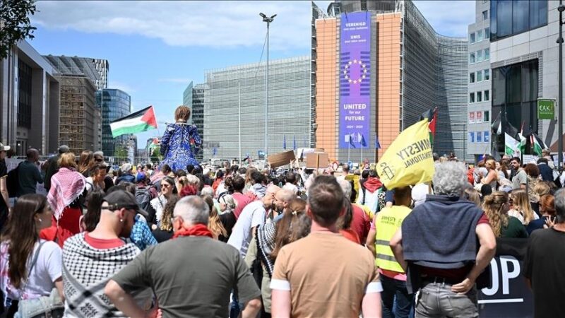Belgique : Manifestation à Bruxelles pour la suspension de l’accord UE-Israël
