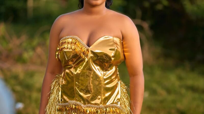 Dieyna Baldé rayonnante en robe dorée : une apparition qui enflamme la toile