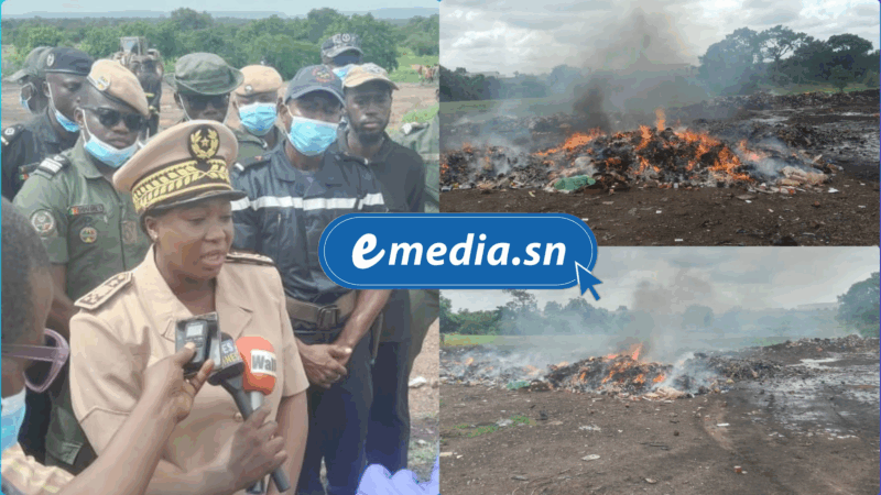 Kédougou : Incinération de près de 20 tonnes de produits impropres à la consommation