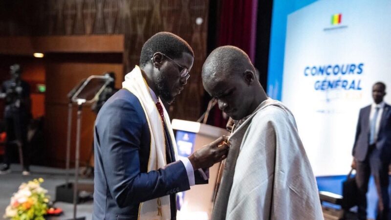 Pape Natango Mbaye, symbole de résilience, honoré par le Président Diomaye Faye au Concours Général