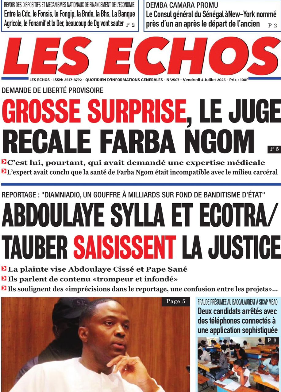 La Matinale Senego : Mamadou Yakham Keïta critique le Parlement, Saliou Guèye dément, Heurts à Rosso