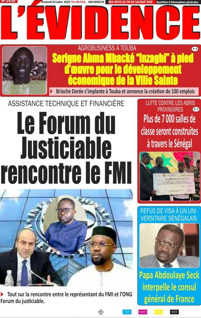 La Matinale Senego : Mamadou Yakham Keïta critique le Parlement, Saliou Guèye dément, Heurts à Rosso