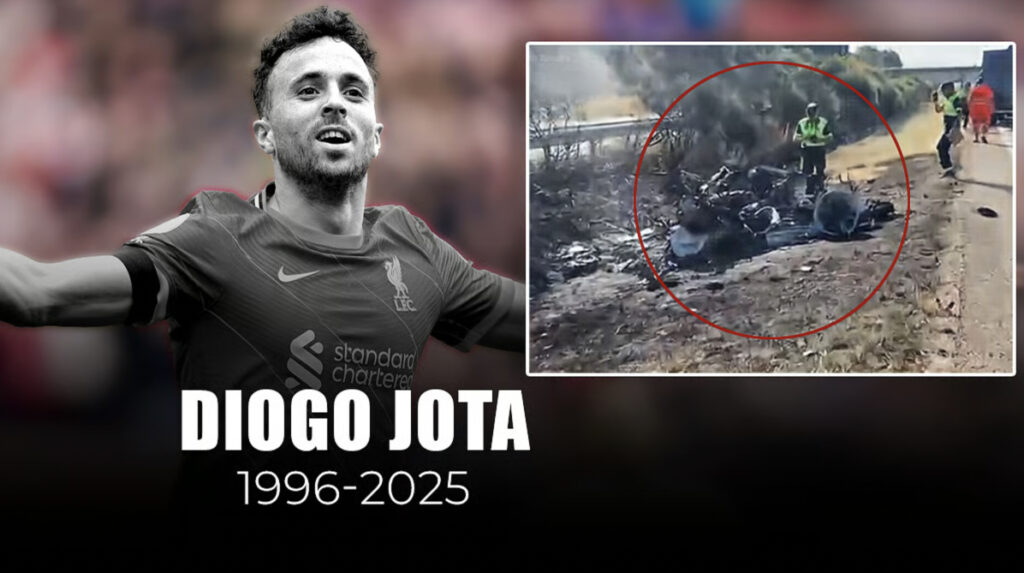 Accident de Diogo Jota : les premières images de sa Lamborghini  complètement détruite (vidéo)