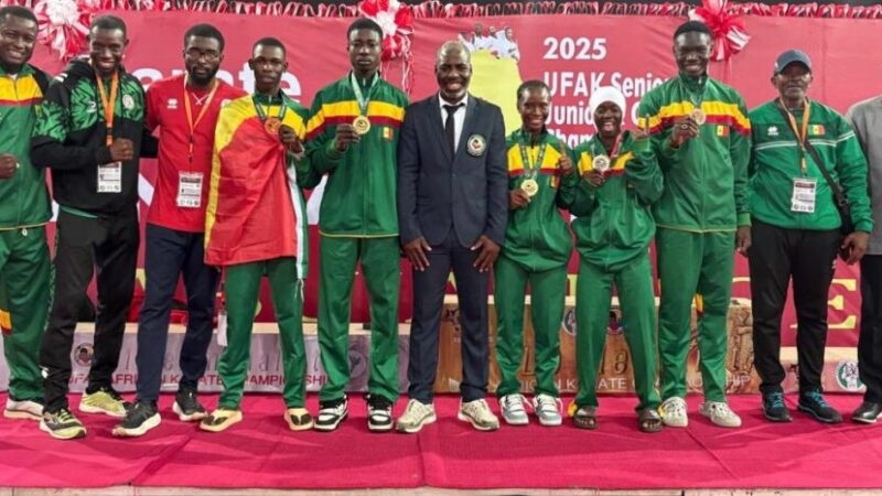 Championnat d’Afrique de Karaté : Le Sénégal brille avec 6 médailles, dont 3 en or, et décroche la 3e place au classement général