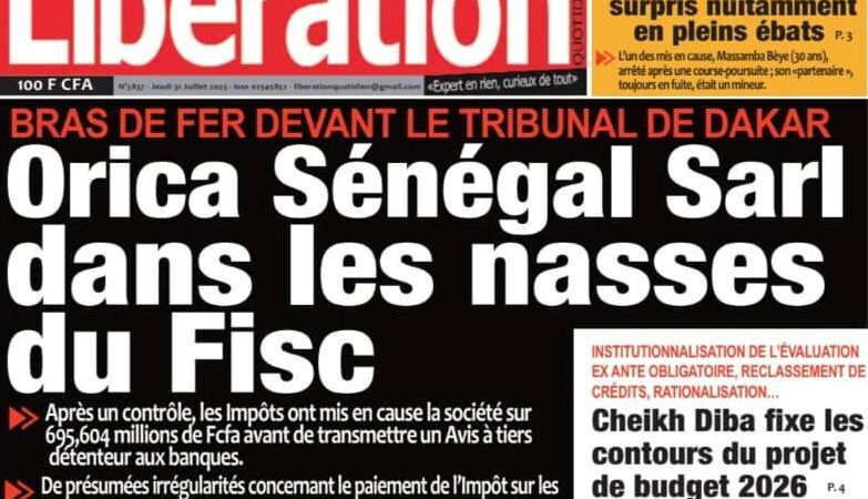 Découvrez les Unes des journaux sénégalais du jeudi 31 juillet 2025