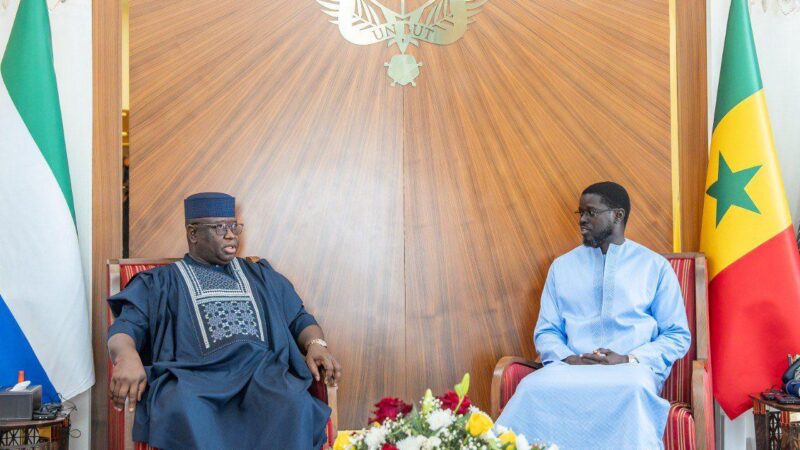 Visite de travail du Président sierra-léonais Julius Maada Bio au Sénégal : Renforcement des liens et coopération régionale