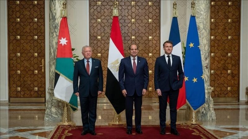 Gaza : Macron, al-Sissi et Abdallah II appellent à un cessez-le-feu immédiat et à la libération des otages