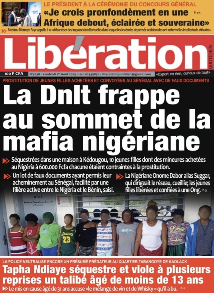 Découvrez les Unes des journaux sénégalais du vendredi 1er août 2025