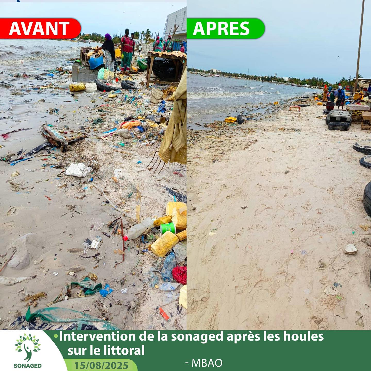 Opération Taaral Tefess: la SONAGED à l’œuvre sur le littoral dakarois