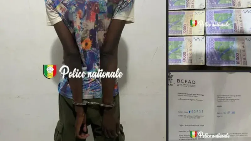 Parcelles Assainies : Arrestation pour 90 000 F CFA de faux billets