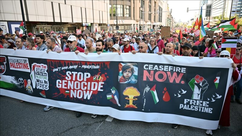 Belgique : Des dizaines de milliers de manifestants réclament la rupture des liens avec Israël pour dénoncer le « génocide » à Gaza