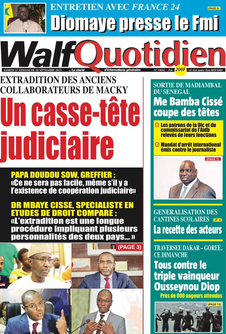 La Matinale Senego : Madiambal Diagne, Sadio Mané et Khady Diène Gaye secouent l