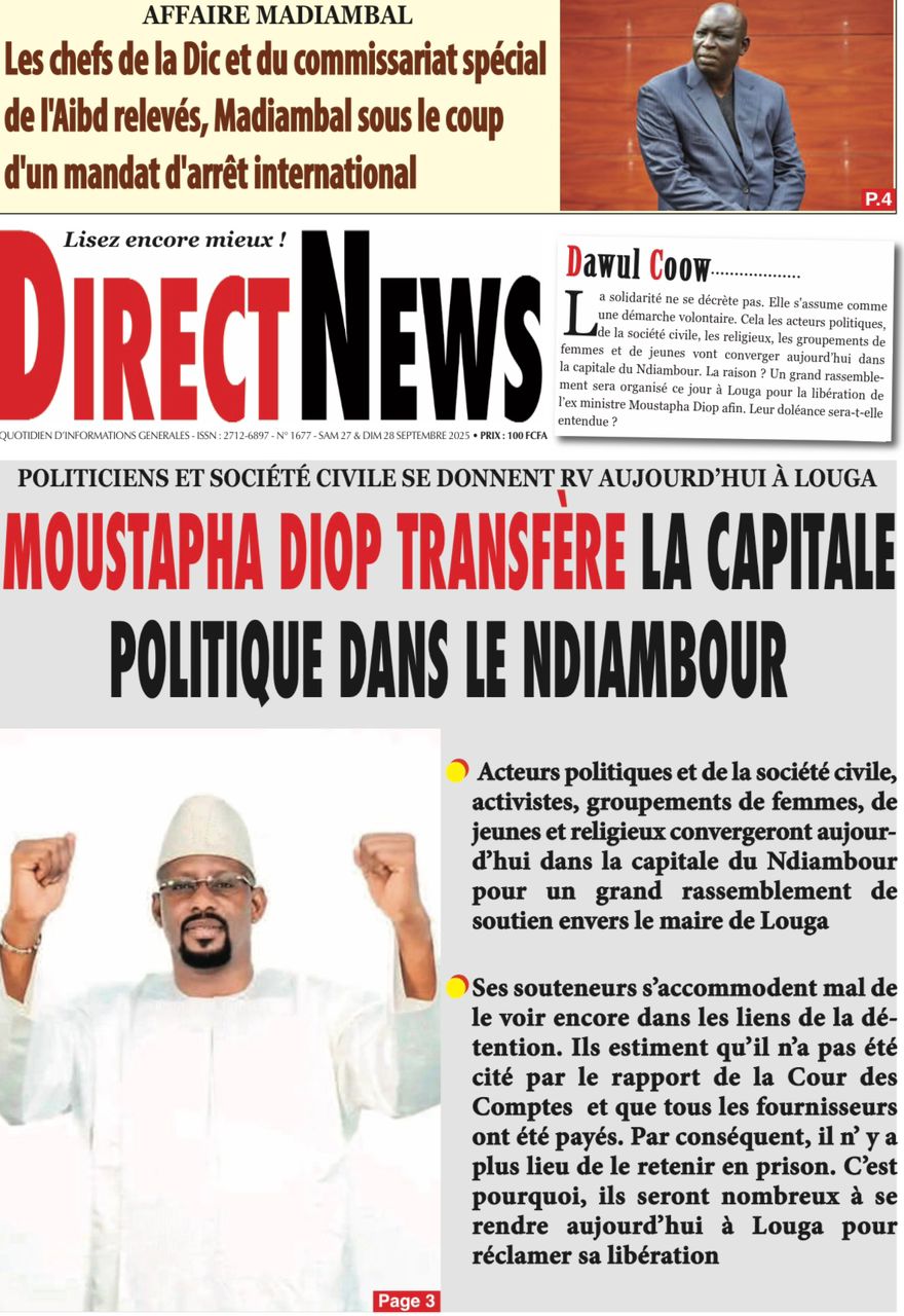 La Matinale Senego : Madiambal Diagne, Sadio Mané et Khady Diène Gaye secouent l