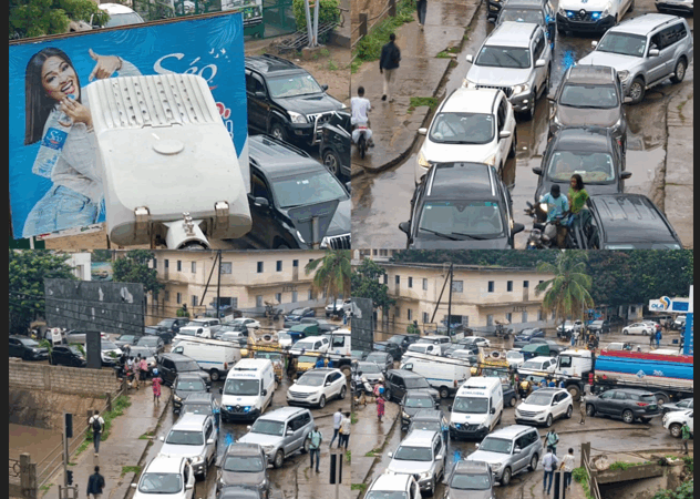 Canal 4 sous la pluie : Bouchons monstres et détours imposés (Senego TV)
