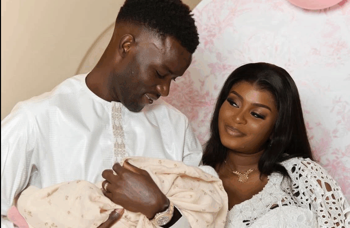 Virginie et Moustapha Name : de belles images du baptême de leur fille aînée