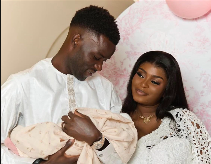 Virginie et Moustapha Name : de belles images du baptême de leur fille aînée