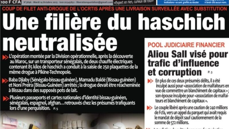 Découvrez les Unes des journaux sénégalais du mardi 14 octobre 2025