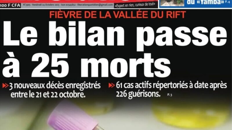 Découvrez les Unes des journaux sénégalais du vendredi 24 octobre 2025