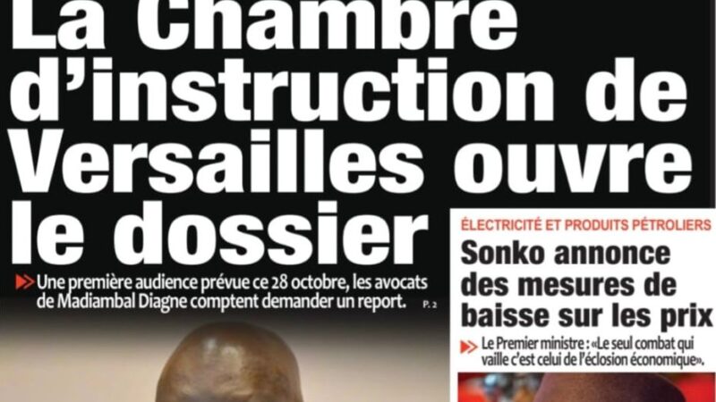 Découvrez les Unes des journaux sénégalais du mardi 28 octobre 2025