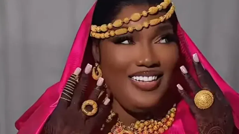 Sénégal – Baptême de sa fille Bousso Bally : Bijou Ngoné, une allure « royale » dans sa tenue en or (Vidéo)