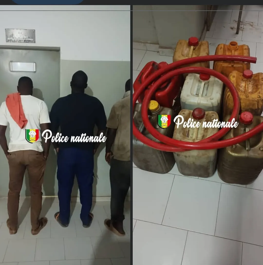 Sénégal – Vols répétés de carburant à Zac Mbao : Trois individus arrêtés, une dizaine d&rsquo;opérations avouées