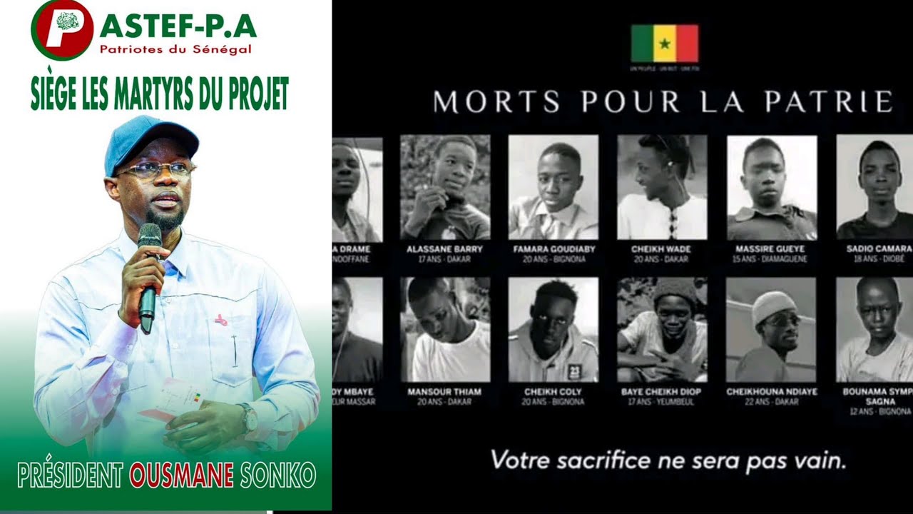 PASTEF reporte la Journée dédiée aux Martyrs et Victimes, initialement prévue le 28 novembre