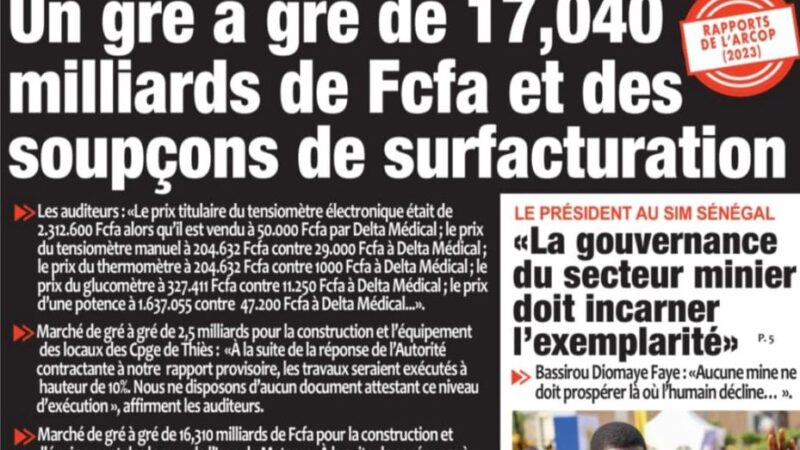 Découvrez les Unes des journaux sénégalais du mercredi 5 novembre 2025