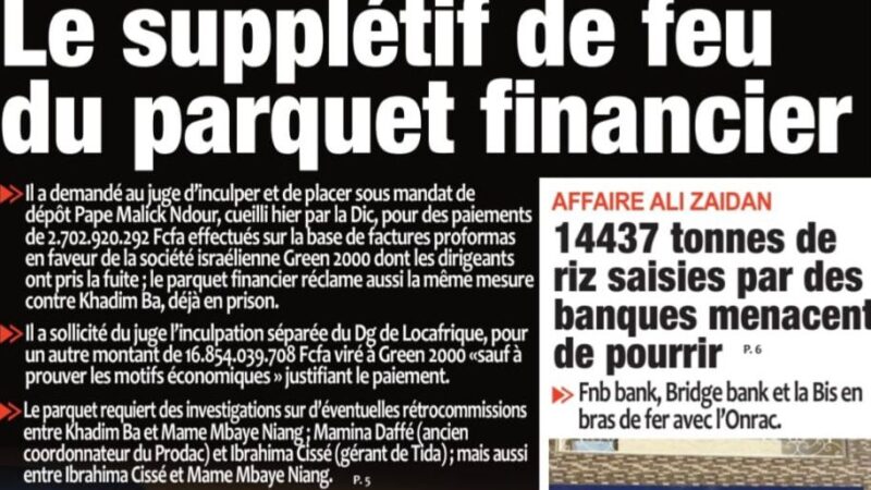 Découvrez les Unes des journaux sénégalais du vendredi 7 novembre 2025