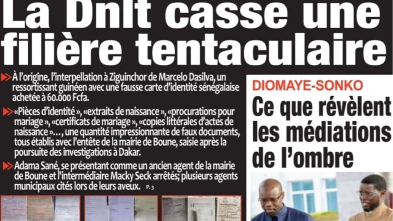 Découvrez les Unes des journaux sénégalais du vendredi 14 novembre 2025