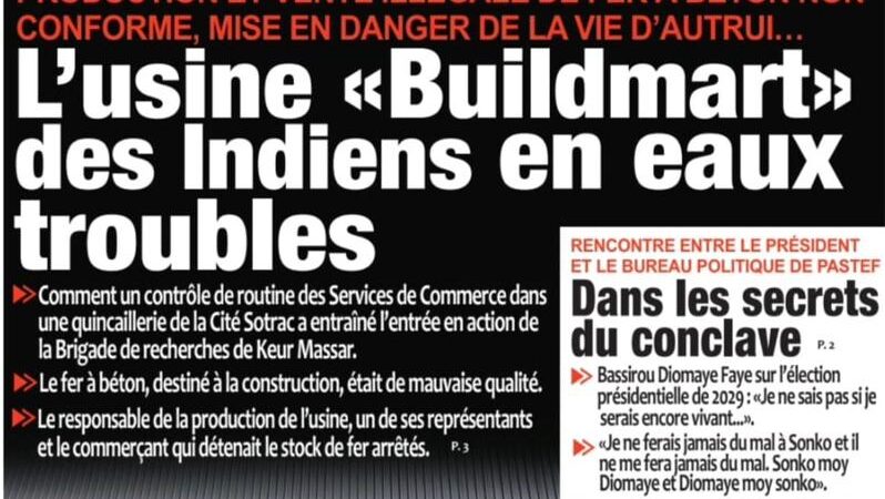 Découvrez les Unes des journaux sénégalais du mercredi 19 novembre 2025