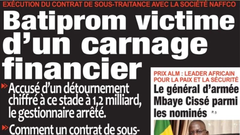 Découvrez les Unes des journaux sénégalais du vendredi 21 novembre 2025