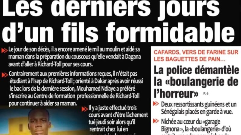 Découvrez les Unes des journaux sénégalais du mercredi 26 novembre 2025