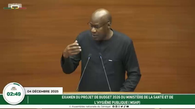Budget 2026 au Sénégal : Le ministère de la Santé voit ses fonds réduits de 50 milliards de FCFA