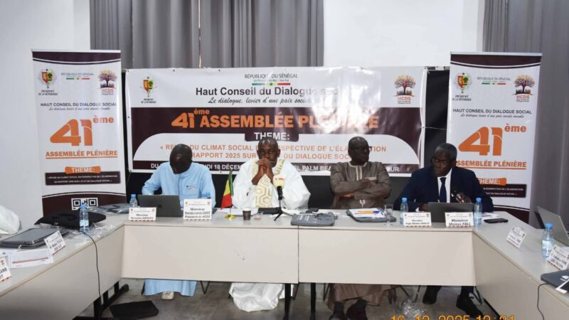 Dialogue social et rapport 2025 : Les exigences du HCDS pour apaiser le climat social