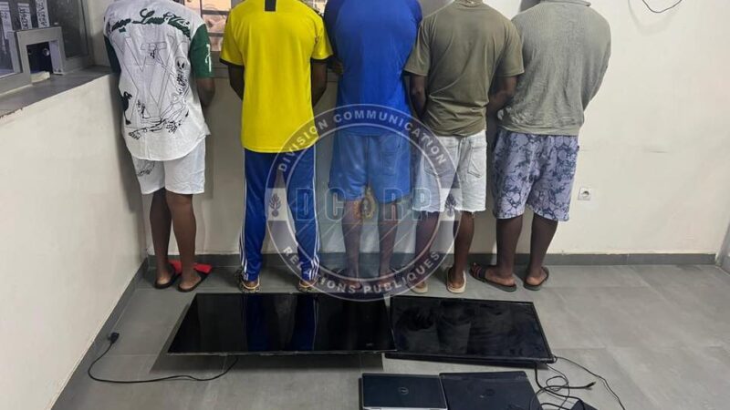 Chantage et extorsion de fonds : 5 cybercriminels étrangers arrêtés par la BR de Keur Massar