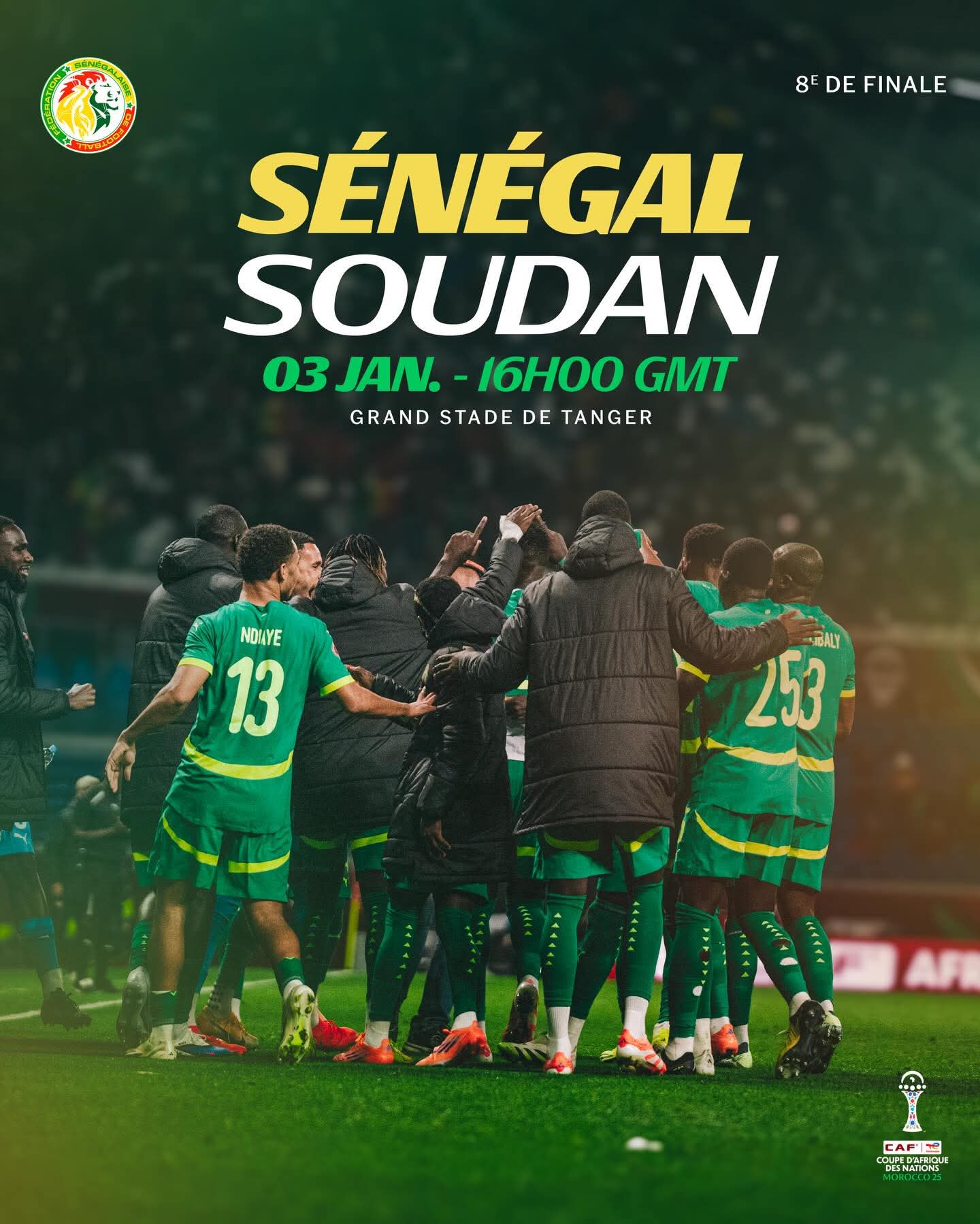 CAN 2025 : Le Sénégal affrontera le Soudan en huitièmes de finale