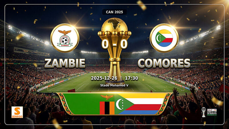 CAN 2025 : La Zambie et les Comores se neutralisent (0-0), découvrez les notes des joueurs