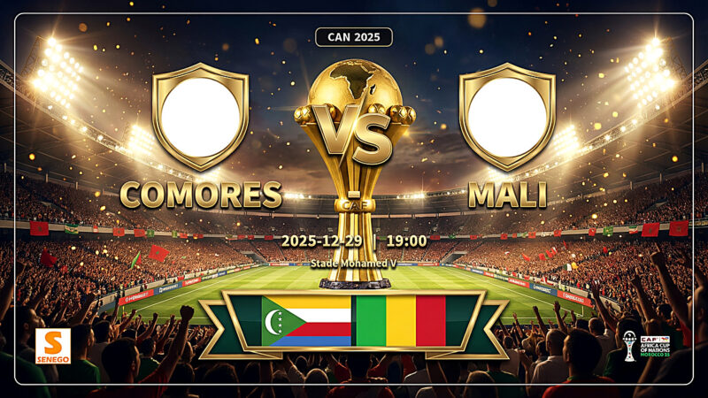 DIRECT – CAN 2025 : Comores vs Mali à suivre en live sur Senego
