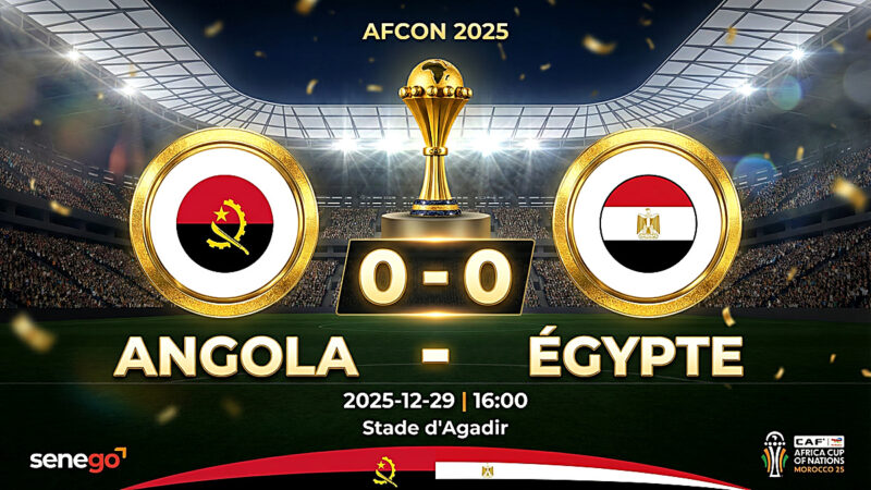 CAN 2025 : L&rsquo;Angola et l&rsquo;Égypte se neutralisent (0-0) au terme d&rsquo;un duel tactique, découvrez les notes des joueurs