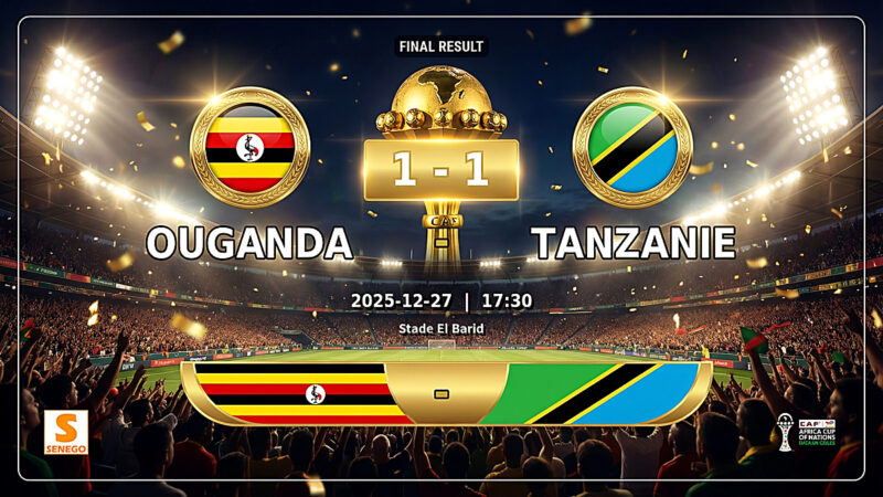 CAN 2025 : L&rsquo;Ouganda arrache le nul face à la Tanzanie (1-1) après un final fou, découvrez les notes des joueurs
