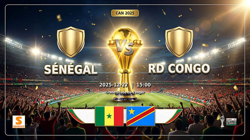 DIRECT – Sénégal vs RD Congo : suivez le match en live sur Senego