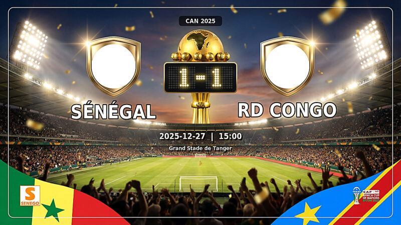 CAN 2025 : Le Sénégal et la RDC se neutralisent (1-1), découvrez les notes des joueurs