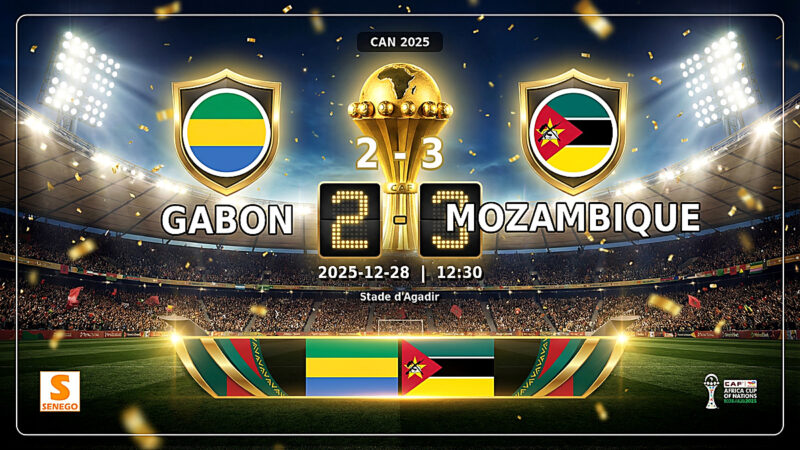 CAN 2025 : Le Mozambique surprend le Gabon (3-2) au terme d&rsquo;un match fou, découvrez les notes des joueurs