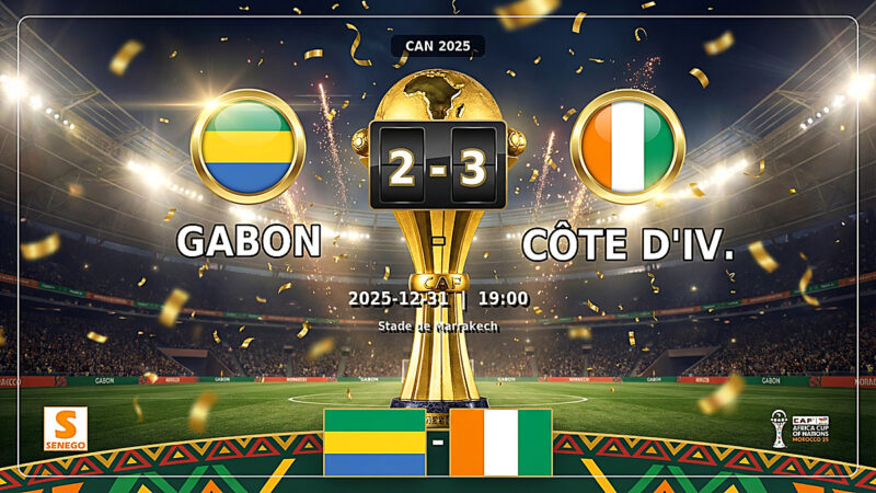 CAN 2025 : La Côte d&rsquo;Ivoire renverse le Gabon (3-2) au terme d&rsquo;un scénario fou, découvrez les notes des joueurs